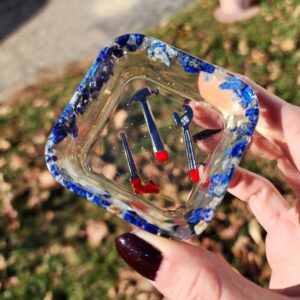 Lapis Lazuli Mini Bowl with Tool Trinkets in the bottom