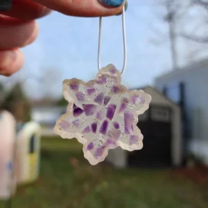 Amethyst Snowflake Christmas Ornament