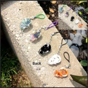 Howlite Skull Phone Charm