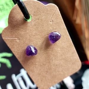 Amethyst Post Earrings
