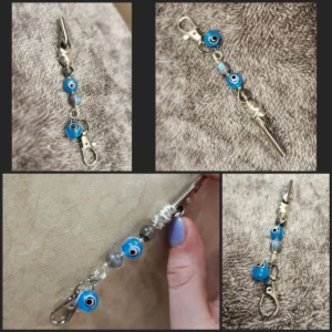 Labradorite Mini Roach Clip Keychain