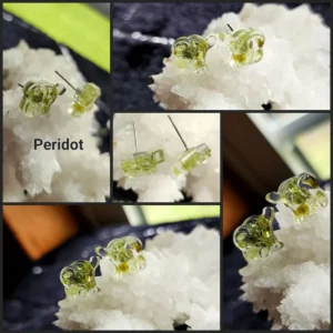 Peridot Elephant Post Earrings