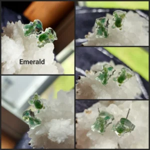 Emerald Dinosaur Earrings