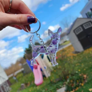 Amethyst Chihuahua Keychain
