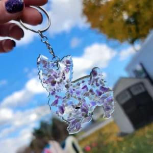 Amethyst Yorkie Keychain