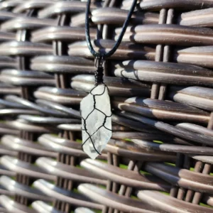 Clear Quartz Point Wire Wrapped Necklace