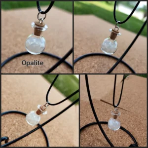 Opalite Glass Bottle Necklace