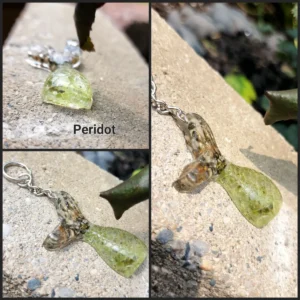 Peridot Mermaid Tail Keychain