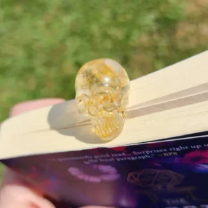 Citrine Skull Bookmark, Full Skull