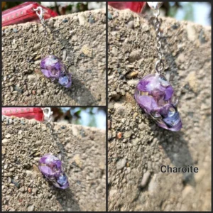 Charoite Skull Phone Charm