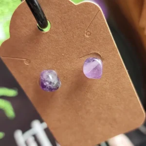 Amethyst Post Earrings