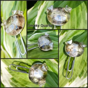 Smoky Quartz Pig Bookmark