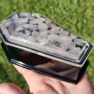 Rose Quartz Coffin Trinket Box
