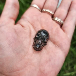 Black Tourmaline Skull Magnet
