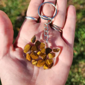 Tigers Eye Cat Keychain