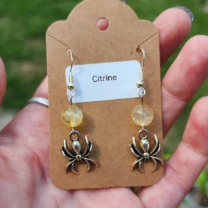 Citrine and Spider Earrings