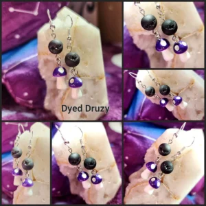 Druzy Mushroom Earrings