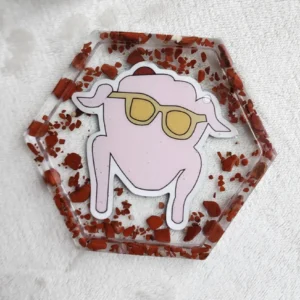 Friends Inspired Red Jasper Turkey Coaster/Trinket Dish