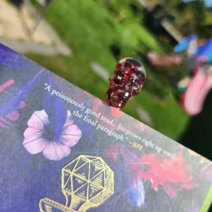 Garnet Skull Bookmark