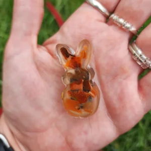 Carnelian Bunny Magnet