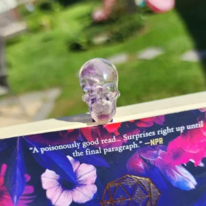 Amethyst Skull Bookmark
