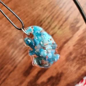 Blue Apatite Gnome Necklace