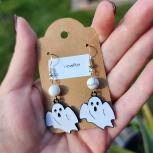 Howlite and Ghost Earrings