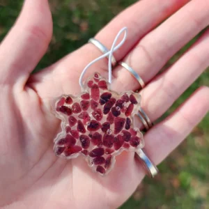Garnet Snowflake Christmas Ornament