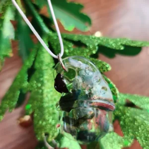 Moss Agate Gnome Ornament