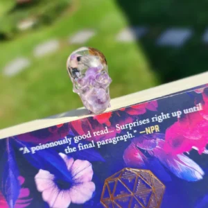 Charoite Skull Bookmark