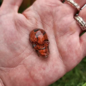 Red Jasper Skull Magnet