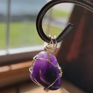 Amethyst Wire Wrapped Necklace