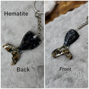 Hematite Mermaid Tail Keychain