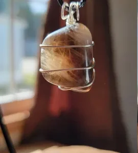 Smoky Quartz Wire Wrapped Necklace