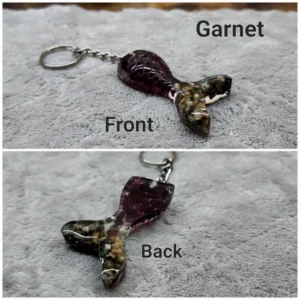 Garnet Mermaid Tail Keychain