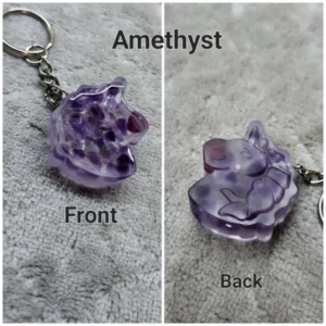 Amethyst Unicorn Keychain
