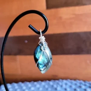 Labradorite Wire Wrapped Necklace