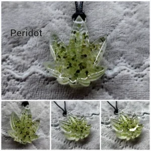 Peridot Pot Leaf Necklace