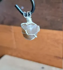Brown Moonstone Wire Wrapped Necklace