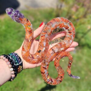Carnelian and Amethyst Snake